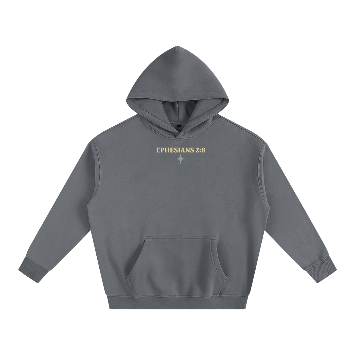 "Saved By Grace" Grey Oversized Hoodie