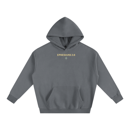 "Saved By Grace" Grey Oversized Hoodie