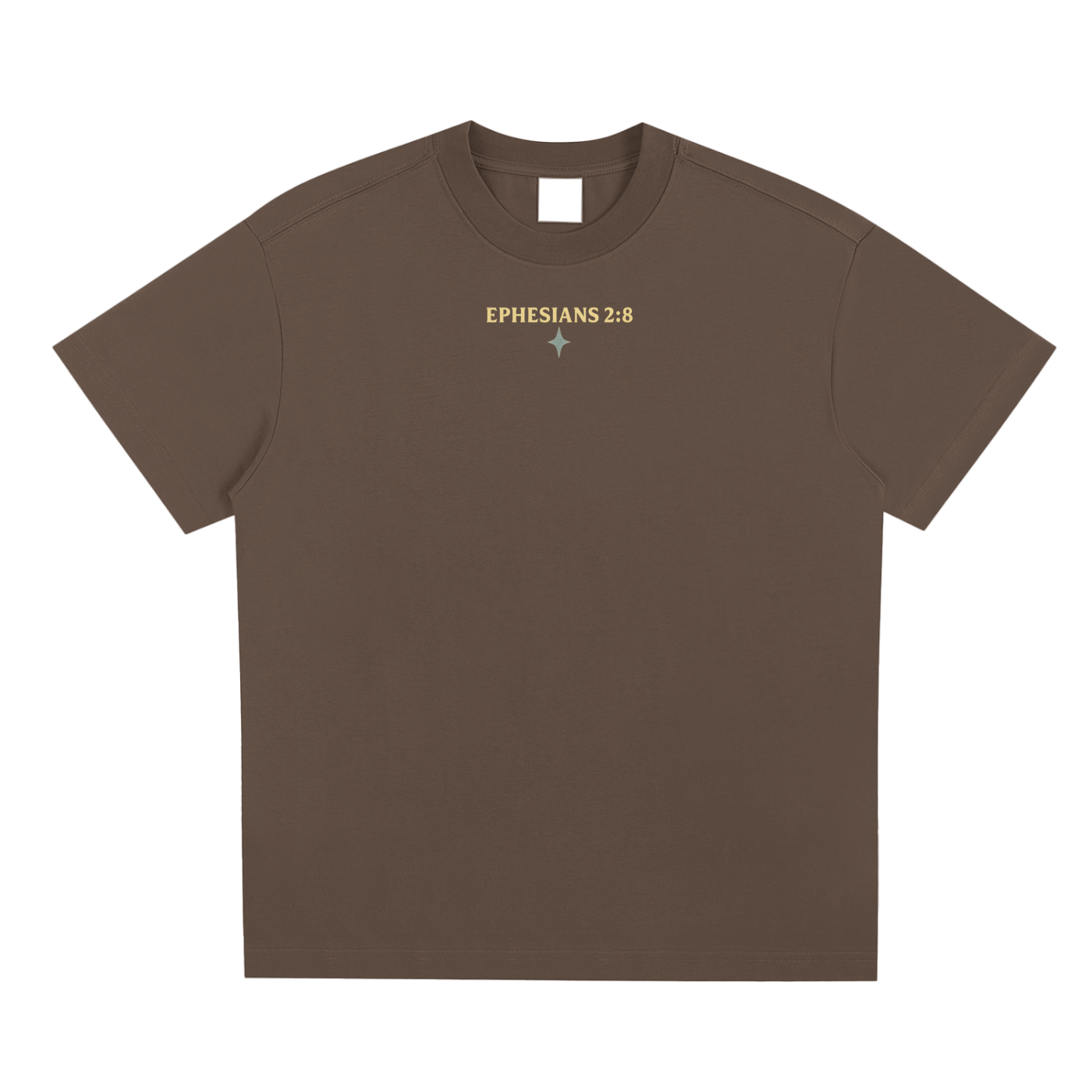 "Saved By Grace" Brown Oversized Tee