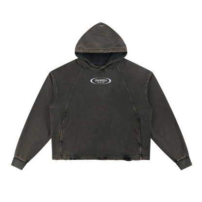 "Yahweh not my way" Dark Grey Distressed Hoodie UK