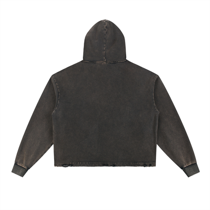 "Yahweh not my way" Dark Grey Distressed Hoodie UK