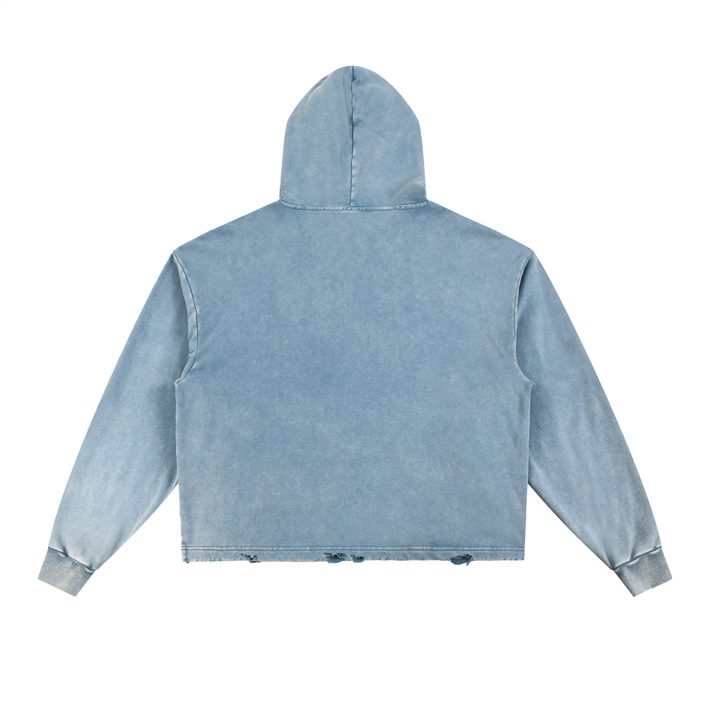 "Yahweh not my way" Light Blue Distressed Hoodie UK